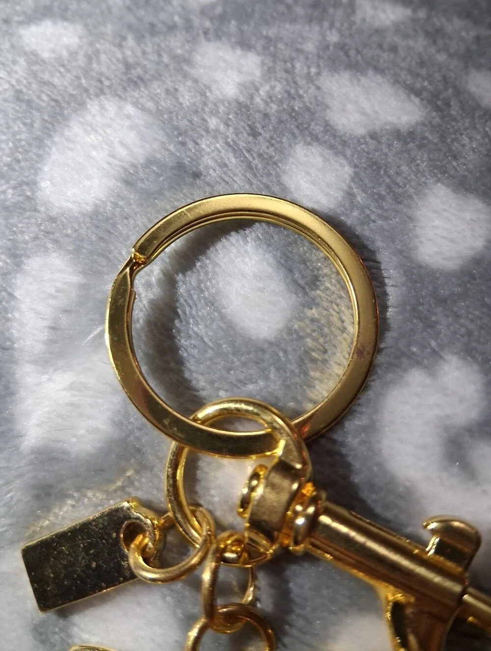 Gold Bow Red Heart Locket Love Bag Charm/Keychain